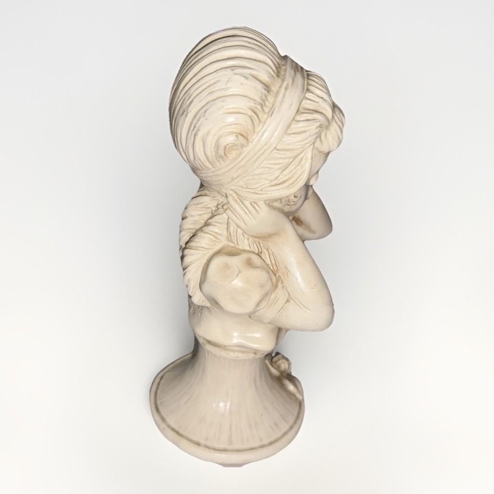 Vintage 1971 Universal Statuary Corp J Kendrick Boy Girl Chalkware Bust Set - Picture 11 of 12